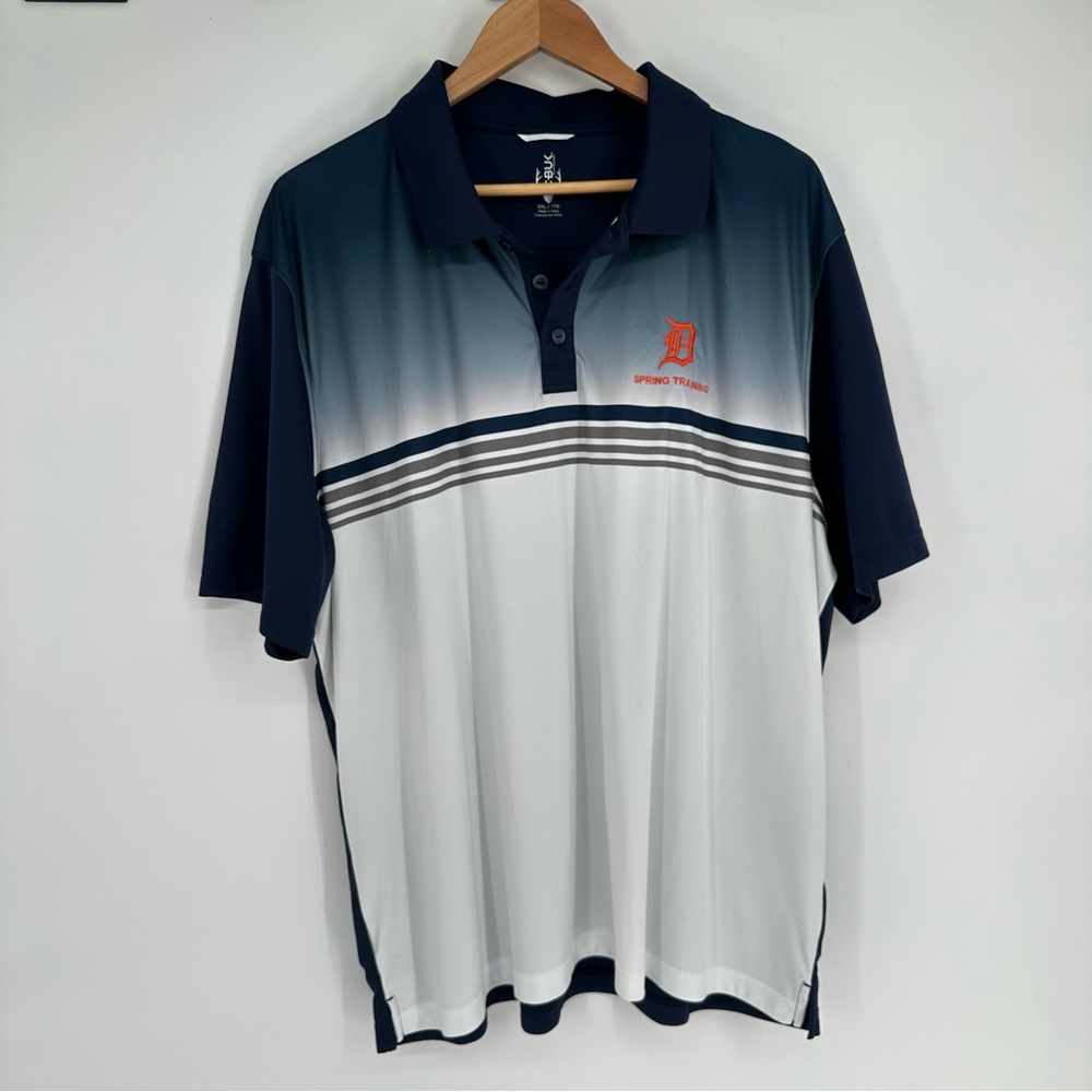 C-Buk Navy Blue & White Detroit Tigers Polo Shirt XXL